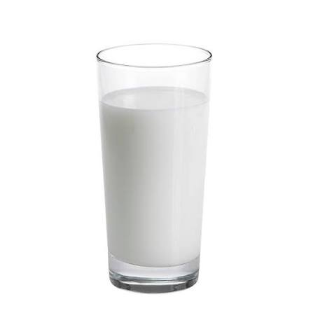 Fresh milk glass